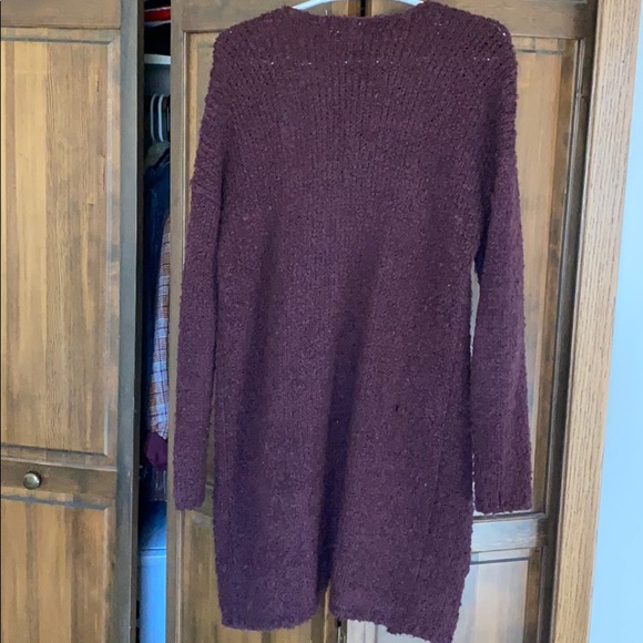 Long PacSun Maroon Cardigan - Picture 4 of 4